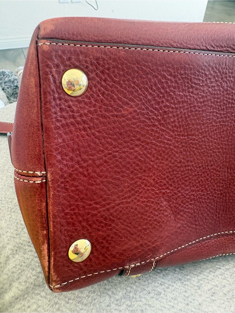 Coach Vintage Miranda Burgundy Satchel with Turn-Lock Front Pocket - Picture 9 of 9